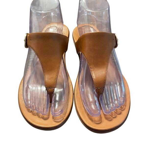 FitFlop Adjustable Leather Toe-Post Sandals Size 6 - Picture 3 of 10